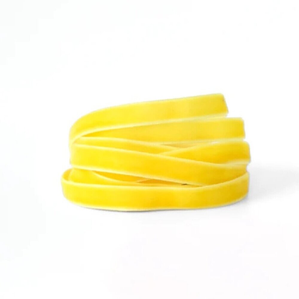 Bright Yellow Velvet Shoelaces